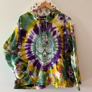 Sugar Skull Tie Dye Hoodie